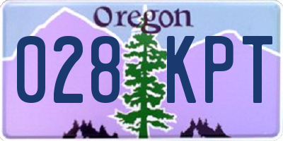 OR license plate 028KPT