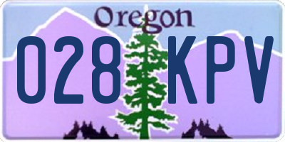 OR license plate 028KPV