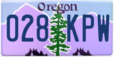 OR license plate 028KPW