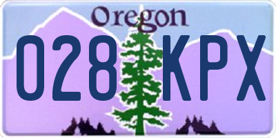 OR license plate 028KPX