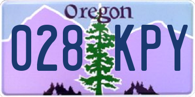 OR license plate 028KPY
