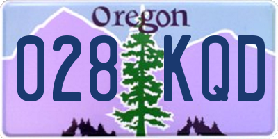 OR license plate 028KQD