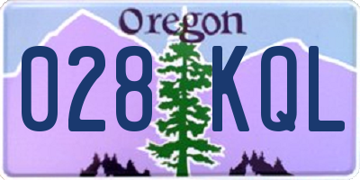 OR license plate 028KQL