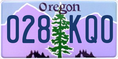 OR license plate 028KQO