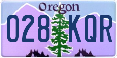 OR license plate 028KQR