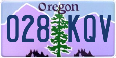OR license plate 028KQV