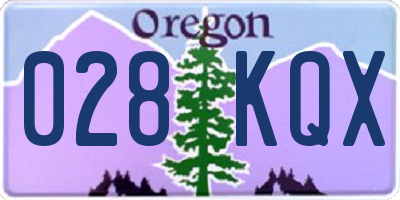 OR license plate 028KQX