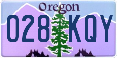 OR license plate 028KQY