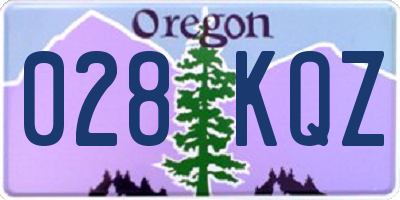 OR license plate 028KQZ