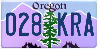 OR license plate 028KRA