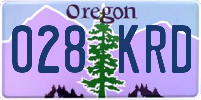 OR license plate 028KRD