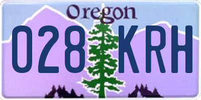 OR license plate 028KRH
