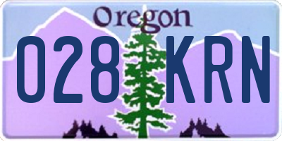 OR license plate 028KRN