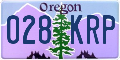 OR license plate 028KRP