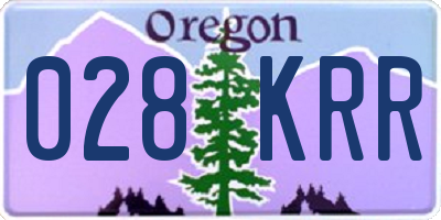 OR license plate 028KRR