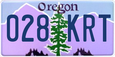 OR license plate 028KRT
