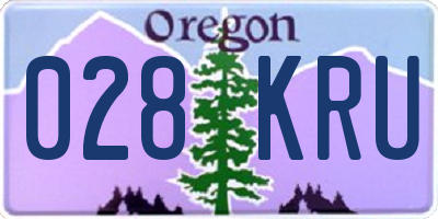 OR license plate 028KRU