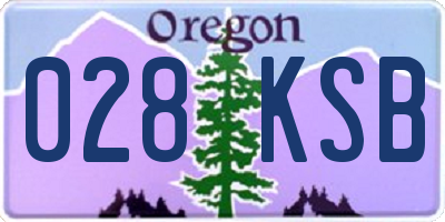 OR license plate 028KSB