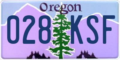 OR license plate 028KSF