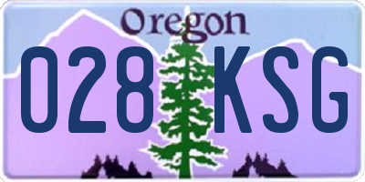 OR license plate 028KSG