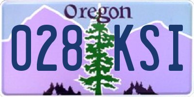 OR license plate 028KSI