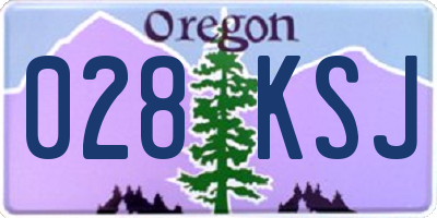 OR license plate 028KSJ