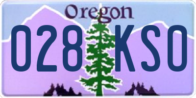 OR license plate 028KSO