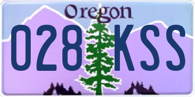 OR license plate 028KSS