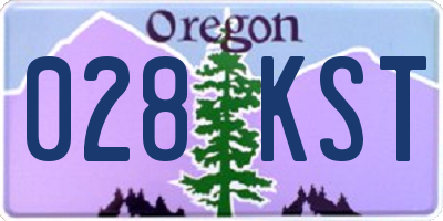 OR license plate 028KST