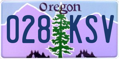 OR license plate 028KSV