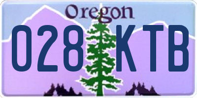 OR license plate 028KTB
