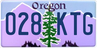 OR license plate 028KTG