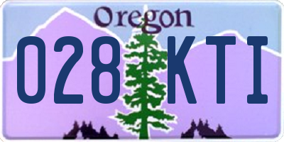 OR license plate 028KTI