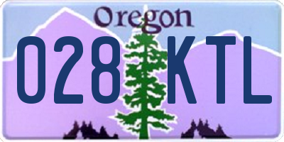 OR license plate 028KTL