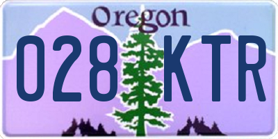 OR license plate 028KTR