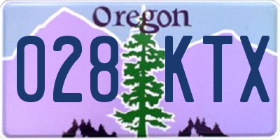 OR license plate 028KTX