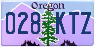 OR license plate 028KTZ