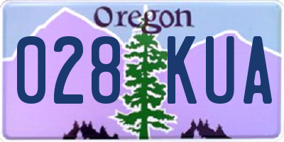 OR license plate 028KUA