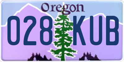 OR license plate 028KUB