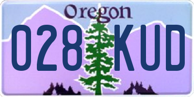 OR license plate 028KUD