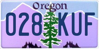 OR license plate 028KUF