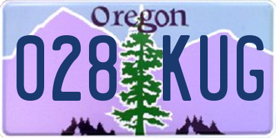 OR license plate 028KUG