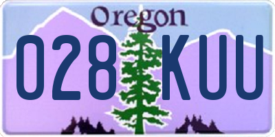 OR license plate 028KUU