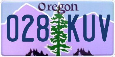 OR license plate 028KUV