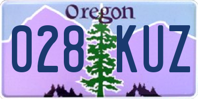 OR license plate 028KUZ