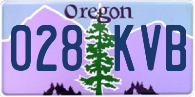 OR license plate 028KVB