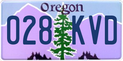 OR license plate 028KVD