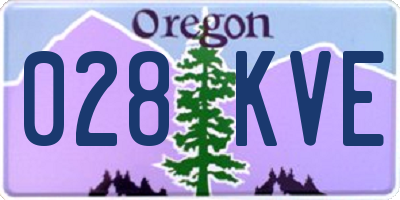 OR license plate 028KVE