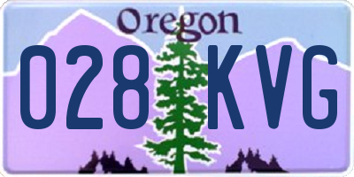 OR license plate 028KVG