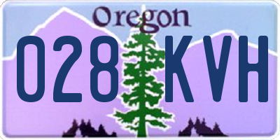 OR license plate 028KVH